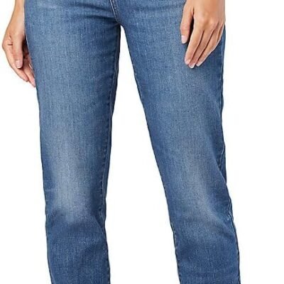 Womens Mid Rise Straight Jeans (Also Available in Plus)