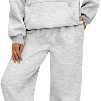 Womens 2 Piece Lounge Sweatsuit Fall Fashion Matching Sweat Sets | Oversized Fall Hoodies & Baggy Jogger Sweatpants Fashion  Outfits
