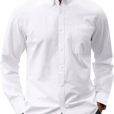 Oxford Button Down Collar Dress Shirt with Pocket