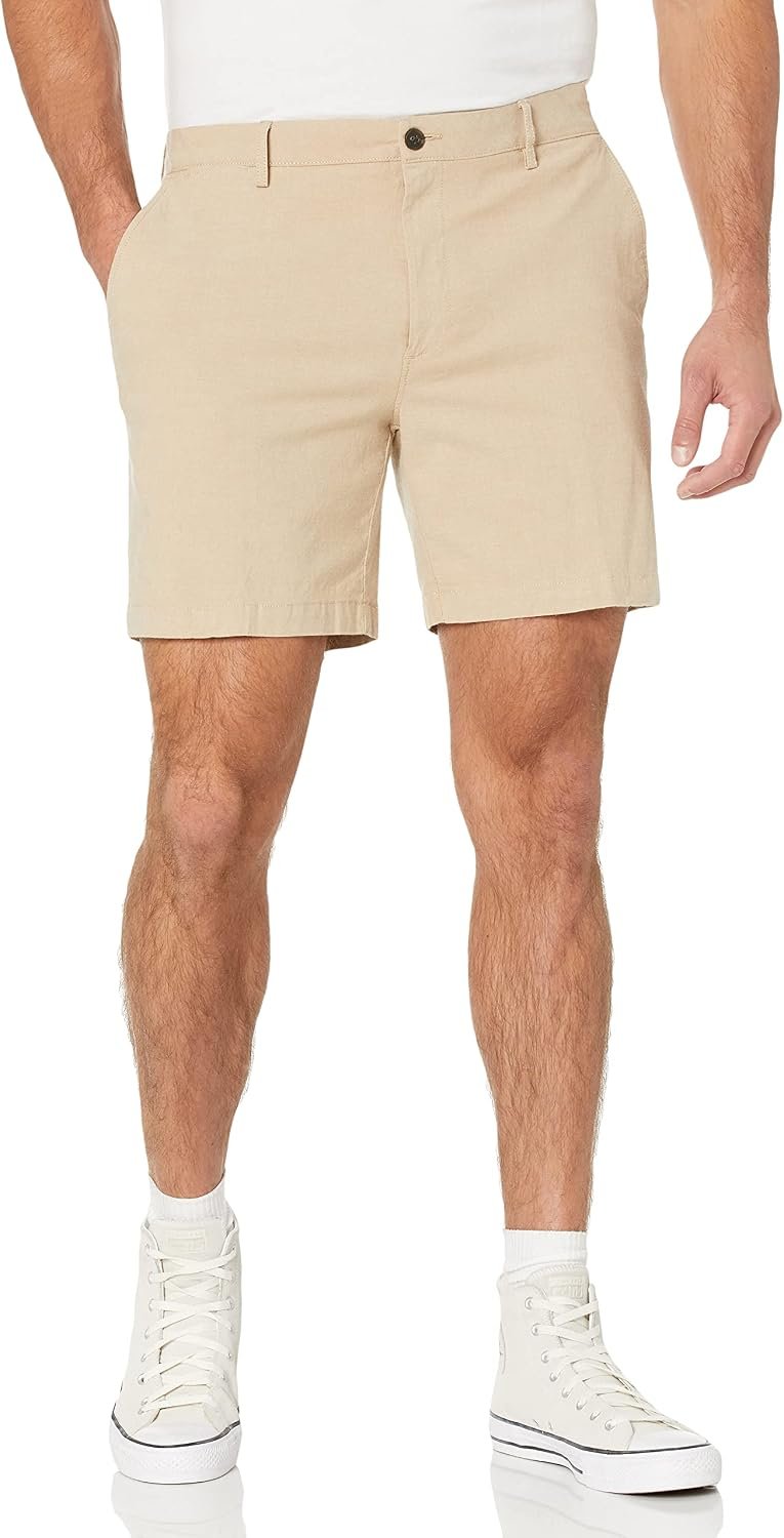 Slim Fit 7-Inch Lightweight Stretch Oxford Shorts