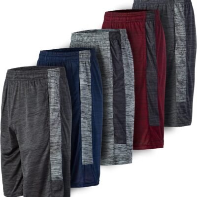 5-Pack Quick-Dry Active Performance Shorts