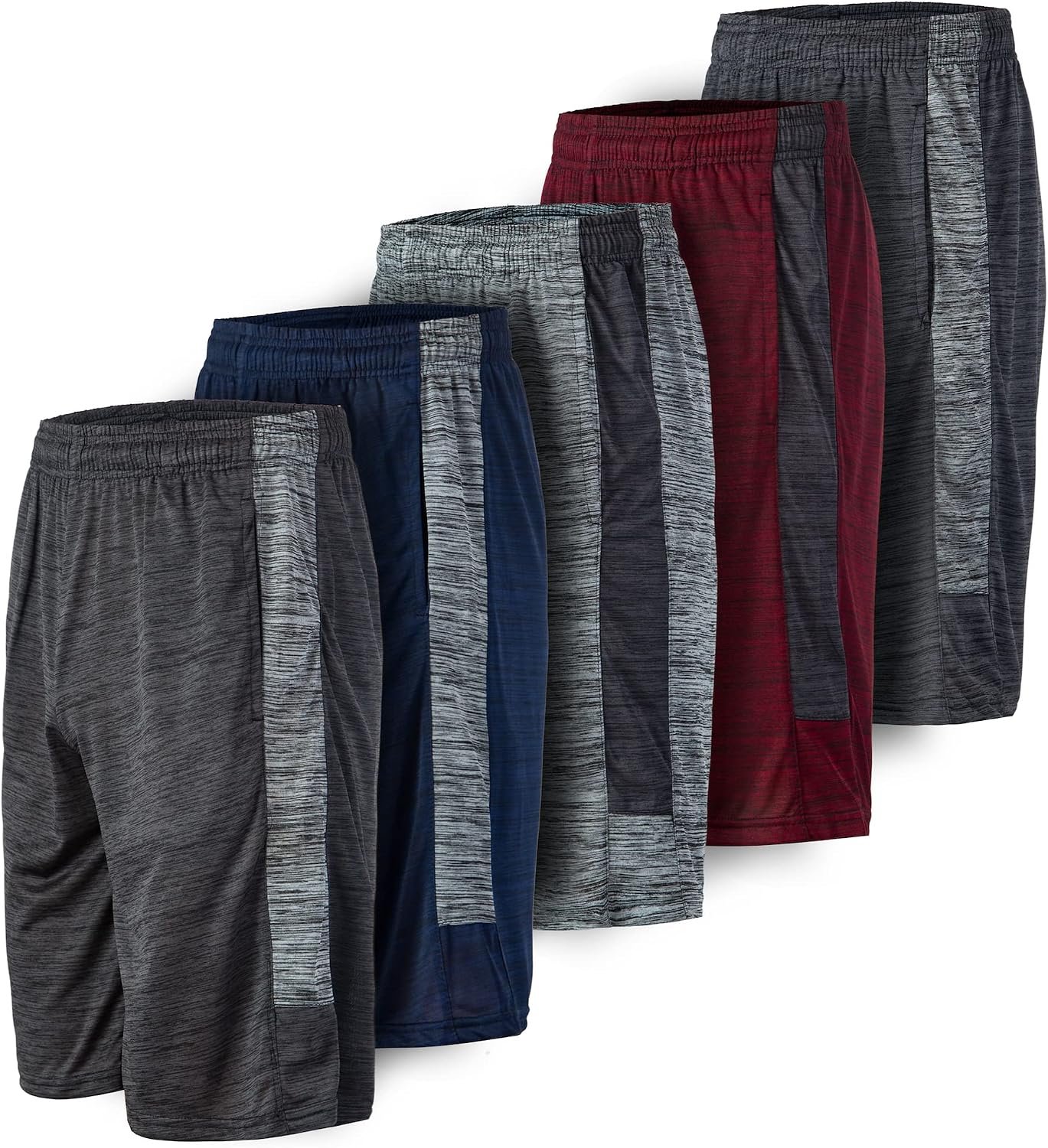 5-Pack Quick-Dry Active Performance Shorts